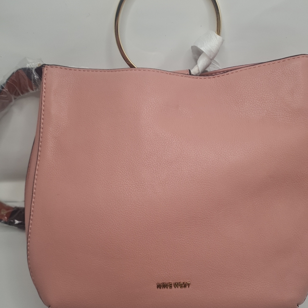 Nine West Blush Shoulder Bag with Gold Handles - Picture 8 of 9